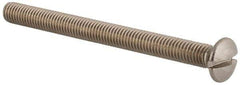Value Collection - M5x0.80 Metric Coarse, 60mm OAL Slotted Drive Machine Screw - Oval Head, Grade 18-8 & A2 Stainless Steel, Uncoated, Without Washer - Apex Tool & Supply