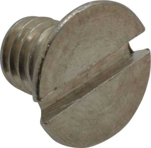 Value Collection - M6x1.00 Metric Coarse, 8mm OAL Slotted Drive Machine Screw - Oval Head, Grade 18-8 & A2 Stainless Steel, Uncoated, Without Washer - Apex Tool & Supply