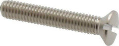 Value Collection - M6x1.00 Metric Coarse, 35mm OAL Slotted Drive Machine Screw - Oval Head, Grade 18-8 & A2 Stainless Steel, Uncoated, Without Washer - Apex Tool & Supply