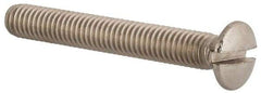 Value Collection - M6x1.00 Metric Coarse, 45mm OAL Slotted Drive Machine Screw - Oval Head, Grade 18-8 & A2 Stainless Steel, Uncoated, Without Washer - Apex Tool & Supply