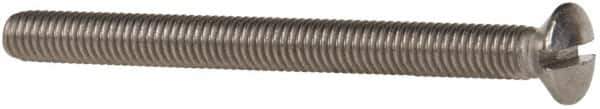 Value Collection - M6x1.00 Metric Coarse, 70mm OAL Slotted Drive Machine Screw - Oval Head, Grade 18-8 & A2 Stainless Steel, Uncoated, Without Washer - Apex Tool & Supply