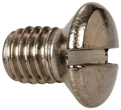 Value Collection - M8x1.25 Metric Coarse, 12mm OAL Slotted Drive Machine Screw - Oval Head, Grade 18-8 & A2 Stainless Steel, Uncoated, Without Washer - Apex Tool & Supply