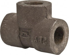 Made in USA - Size 1/4", Class 3,000, Forged Carbon Steel Black Pipe Tee - 3,000 psi, Socket Weld End Connection - Apex Tool & Supply