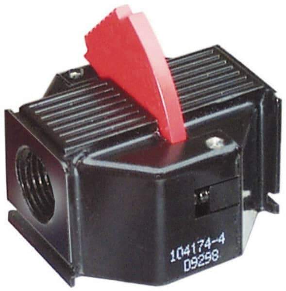 ARO/Ingersoll-Rand - Filter Safety Lockout Valve - 2-1/2" High x 2.6" Wide, For Use with ARO Filter/Regulator-Lubricators - Apex Tool & Supply