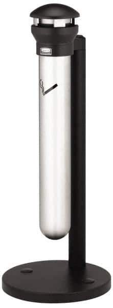 Rubbermaid - 1.3 Gal Stainless Steel Cigarette & Cigar Receptacle - 15-1/2" Wide x 39-5/8" High - Apex Tool & Supply