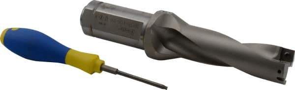 Iscar - 4.13" Max Drill Depth, 3xD, 1-3/8" Diam, Indexable Insert Drill - 2 Inserts, 1-1/2" Shank Diam, Straight Shank - Apex Tool & Supply