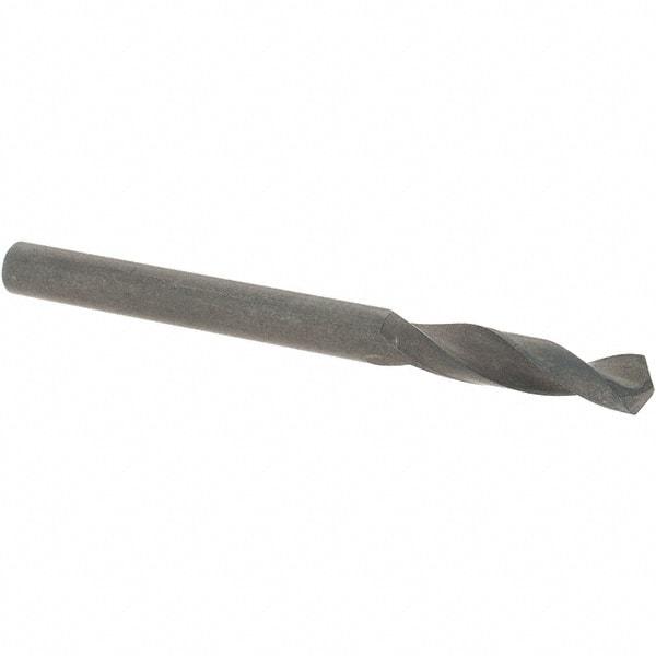 Guhring - 4.45mm 118° Spiral Flute High Speed Steel Screw Machine Drill Bit - Oxide Finish, Right Hand Cut, 24mm Flute Length, 58mm OAL, Standard Point, Straight Shank - Apex Tool & Supply