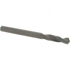 Guhring - 4.45mm 118° Spiral Flute High Speed Steel Screw Machine Drill Bit - Oxide Finish, Right Hand Cut, 24mm Flute Length, 58mm OAL, Standard Point, Straight Shank - Apex Tool & Supply