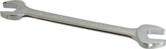 Blackhawk by Proto - 18mm x 19mm Standard Open End Wrench - 8-57/64" OAL, Double End, Chrome Finish, 15° Head Angle - Apex Tool & Supply