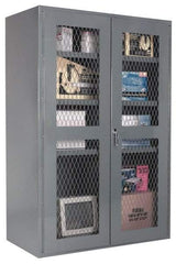 Durham - 4 Shelf Visible Storage Cabinet - Steel, 36" Wide x 18" Deep x 84" High, Gray - Apex Tool & Supply