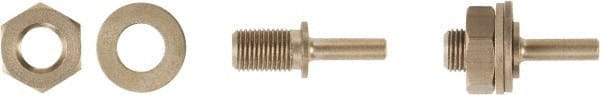 Ampco - 1/2" Arbor Hole Drive Arbor - For 6" Wheel Brushes, Attached Spindle - Apex Tool & Supply