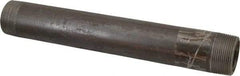 Value Collection - Schedule 80, 1-1/2" Diam x 12" Long Black Pipe Nipple - Threaded - Apex Tool & Supply