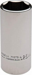 Proto - 3/8" Drive, Deep Hand Socket - 6 Points, 2-3/4" OAL, Alloy Steel, Chrome Finish - Apex Tool & Supply
