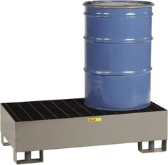 Little Giant - 66 Gal Sump, 2,000 Lb Capacity, 2 Drum, Steel Platform - 51" Long x 26" Wide x 16" High - Apex Tool & Supply