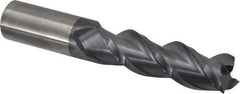 ProMax - 1", 3-3/8" LOC, 1" Shank Diam, 6" OAL, 3 Flute, Solid Carbide Square End Mill - Single End, AlTiN Finish, Spiral Flute, 40° Helix, Centercutting, Right Hand Cut, Right Hand Flute, Series 109 - Apex Tool & Supply