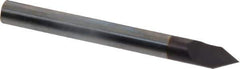 Value Collection - 1/4" Diam x 0.216" Length of Cut, 1/4" Shank Diam, 60° Included Angle, Solid Carbide, Conical Point Engraving Cutter - 2-1/2" Overall Length, Right Hand Cut, AlTiN Coated - Apex Tool & Supply