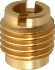 E-Z LOK - M8x1.25, Brass Knife Insert - 1/2" Drill, 1/2" Hole Diam, 5/8" Long, 3/4" Min Grip, M8 Hex - Apex Tool & Supply