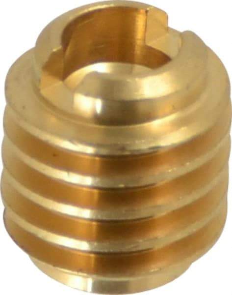 E-Z LOK - #4-40, Brass Knife Insert - 1/4" Drill, 1/4" Hole Diam, 3/8" Long, 1/2" Min Grip - Apex Tool & Supply