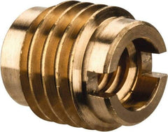 E-Z LOK - 1/4-20, Brass Knife Insert - 3/8" Drill, 1/2" Hole Diam, 1/2" Long, 0.6" Min Grip - Apex Tool & Supply