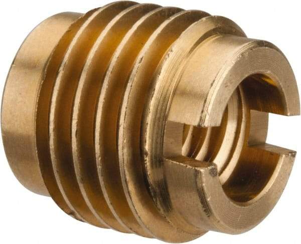 E-Z LOK - 5/16-18, Brass Knife Insert - 1/2" Drill, 1/2" Hole Diam, 5/8" Long, 3/4" Min Grip - Apex Tool & Supply