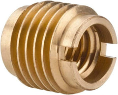 E-Z LOK - 3/8-16, Brass Knife Insert - 1/2" Drill, 1/2" Hole Diam, 5/8" Long, 3/4" Min Grip - Apex Tool & Supply