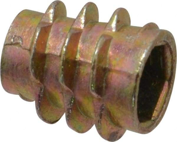 E-Z LOK - M6x1, Zinc Alloy Flush Hex Drive Insert - 23/64" Drill, 9mm Hole Diam, 0.512" Long, M6 Hex - Apex Tool & Supply