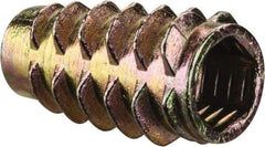 E-Z LOK - 1/4-20, Zinc Alloy Flush Hex Drive Insert - 23/64" Drill, 0.3543" Hole Diam, 0.7874" Long, M6 Hex - Apex Tool & Supply