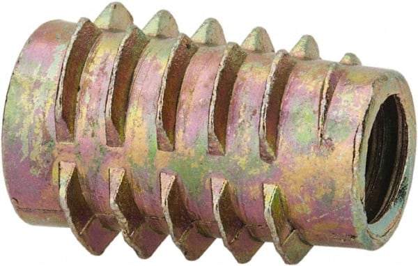 E-Z LOK - 5/16-18, Zinc Alloy Flush Hex Drive Insert - 7/16" Drill, 0.4331" Hole Diam, 0.7874" Long, M8 Hex - Apex Tool & Supply