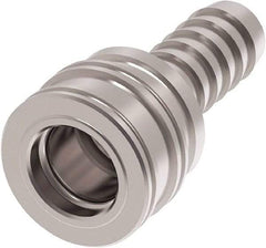 Made in USA - Hose Barb Pneumatic Hose Connector - Brass, 3/8" Body Diam, 3/8" Hose ID - Apex Tool & Supply