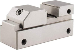 Interstate - 1" Jaw Width, 3/4" Jaw Opening Capacity, 1/2" Jaw Height, Toolmaker's Vise - Flat Jaw, 2.56" OAL x 2-1/2" OAH - Apex Tool & Supply