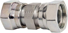 Parker - 1" OD, Steel Swivel Union - 6,000 Max Working psi, 1-7/16" Hex, O-ring Face Seal Ends - Apex Tool & Supply