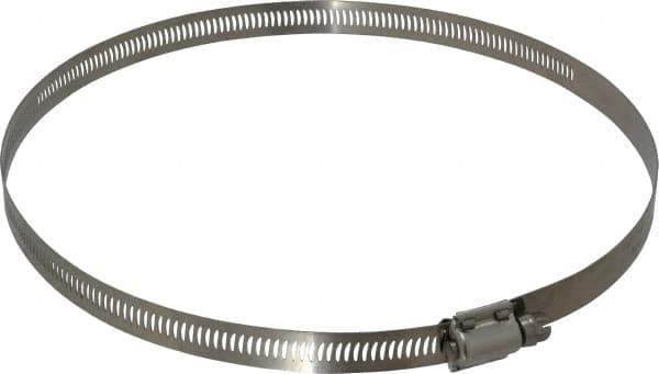 EVER-TITE Coupling Products - SAE Size 128, 2-1/2 to 8-1/2" Diam, Stainless Steel Worm Drive Clamp - 9/16" Wide, Material Grade 304 - Apex Tool & Supply