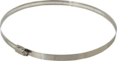 EVER-TITE Coupling Products - SAE Size 152, 2-1/2 to 10" Diam, Stainless Steel Worm Drive Clamp - 9/16" Wide, Material Grade 304 - Apex Tool & Supply