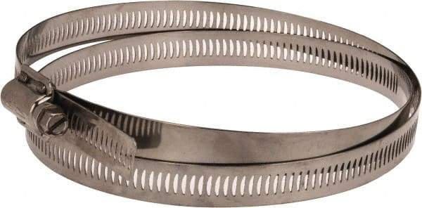 EVER-TITE Coupling Products - SAE Size 164, 2-1/2 to 10-3/4" Diam, Stainless Steel Worm Drive Clamp - 9/16" Wide, Material Grade 304 - Apex Tool & Supply