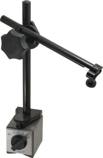 Noga - 175 Lb Magnetic Force, Fine Adjustment Indicator Positioner & Holder with Base - Post & Articulated Arm, Rectangular Base, 55mm Base Height, 60mm Base Length, 50mm Base Width - Apex Tool & Supply