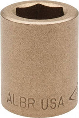 Ampco - 19/32", 1/2" Drive, Standard Hand Socket - 6 Points, 1-3/16" OAL, Aluminum Bronze - Apex Tool & Supply