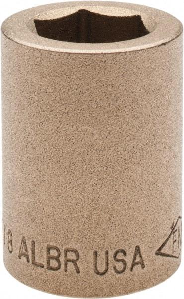 Ampco - 5/8", 1/2" Drive, Standard Hand Socket - 6 Points, 1-7/16" OAL, Aluminum Bronze - Apex Tool & Supply