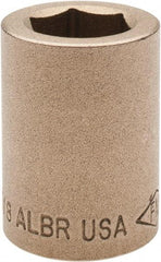 Ampco - 5/8", 1/2" Drive, Standard Hand Socket - 6 Points, 1-7/16" OAL, Aluminum Bronze - Apex Tool & Supply