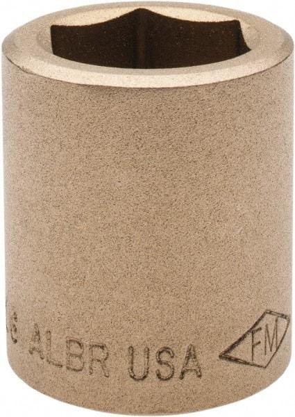 Ampco - 13/16", 1/2" Drive, Standard Hand Socket - 6 Points, 1-7/16" OAL, Aluminum Bronze - Apex Tool & Supply