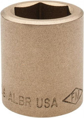 Ampco - 13/16", 1/2" Drive, Standard Hand Socket - 6 Points, 1-7/16" OAL, Aluminum Bronze - Apex Tool & Supply