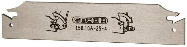 Seco - 0.984" Blade Height, 0.134" Blade Width, 5.91" OAL, Neutral Cut, Double End Indexable Cut-Off Blade - 150.10A Blade, 150.10 Series - Apex Tool & Supply