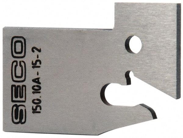 Seco - 0.61" Blade Height, 0.071" Blade Width, 1.303" OAL, Neutral Cut, Single End Indexable Cut-Off Blade - 150.10A Blade, 150.10 Series - Apex Tool & Supply
