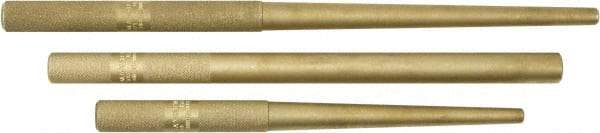 Mayhew - 3 Piece, 3/8 to 3/4", Drift Punch Set - Round Shank, Brass, Comes in Pouch - Apex Tool & Supply
