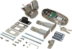 Master Lock - 1-3/8 to 1-3/4" Door Thickness, Satin Nickel Finish, Keyless Deadbolt - Nightwatch Override, Single Cylinder - Apex Tool & Supply