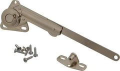 Sugatsune - 8-1/2" OAL x 7/8" Wide, 60 Lb/Inch Capacity, Adjustable Soft Down Stay - Right Side, 5mm Mounting Hole Diam, 90° Max Opening, Nickel Plated Steel & Zinc Alloy - Apex Tool & Supply