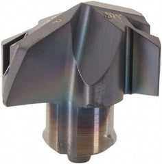 Iscar - Series ICP, 0.571" Diam Grade IC908 140° Replaceable Drill Tip - Carbide, TiAlN Finish, 14 Seat Size, Through Coolant - Apex Tool & Supply