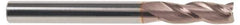 SGS - 1/2", 1" LOC, 1/2" Shank Diam, 3" OAL, 3 Flute, Solid Carbide Square End Mill - Single End, TiCN Finish, Spiral Flute, 30° Helix, Centercutting, Right Hand Cut, Right Hand Flute, Series 5 - Apex Tool & Supply