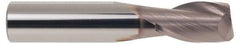 SGS - 3/4", 1" LOC, 3/4" Shank Diam, 3" OAL, 2 Flute, Solid Carbide Square End Mill - Single End, TiCN Finish, Spiral Flute, 30° Helix, Centercutting, Right Hand Cut, Right Hand Flute, Series 17 - Apex Tool & Supply