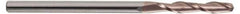 SGS - 1" Diam, 2-1/4" LOC, 2 Flute Solid Carbide Ball End Mill - TiCN Finish, Single End, 5" OAL, 1" Shank Diam, Spiral Flute - Apex Tool & Supply