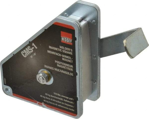 Bessey - 3-3/4" Wide x 1-5/8" Deep x 4-3/8" High Magnetic Welding & Fabrication Square - 100 Lb Average Pull Force - Apex Tool & Supply